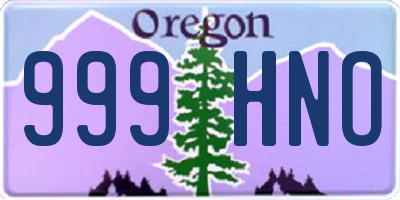 OR license plate 999HNO