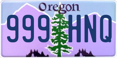 OR license plate 999HNQ