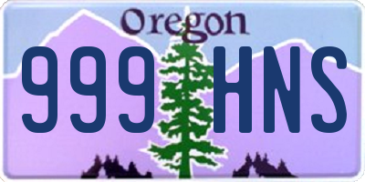 OR license plate 999HNS