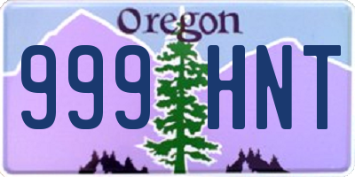 OR license plate 999HNT