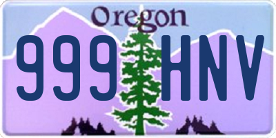 OR license plate 999HNV