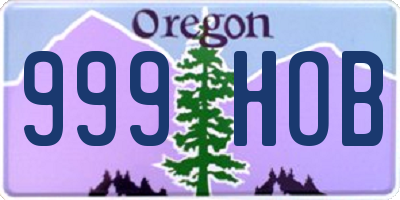 OR license plate 999HOB