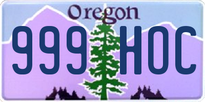 OR license plate 999HOC