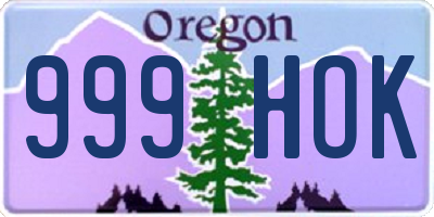 OR license plate 999HOK