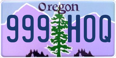 OR license plate 999HOQ