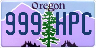 OR license plate 999HPC