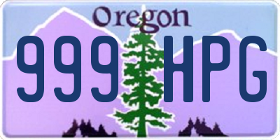 OR license plate 999HPG