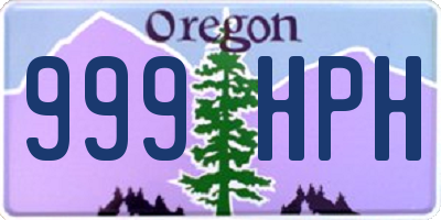 OR license plate 999HPH