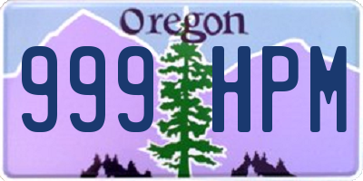 OR license plate 999HPM