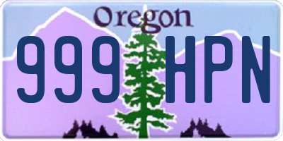 OR license plate 999HPN