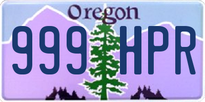 OR license plate 999HPR