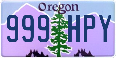 OR license plate 999HPY