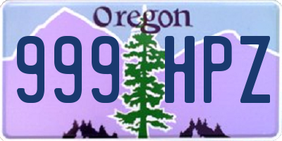 OR license plate 999HPZ