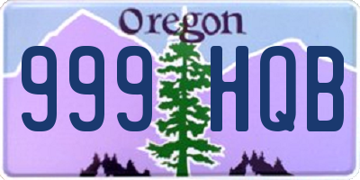 OR license plate 999HQB