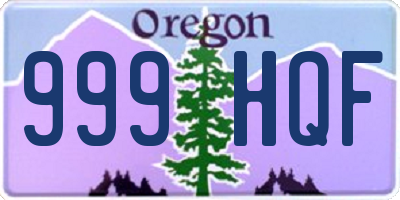 OR license plate 999HQF