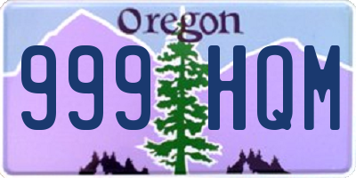 OR license plate 999HQM