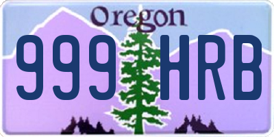 OR license plate 999HRB