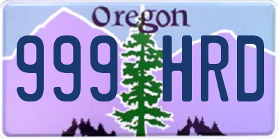 OR license plate 999HRD