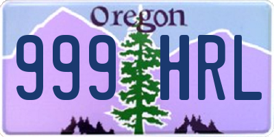 OR license plate 999HRL