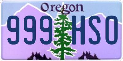 OR license plate 999HSO