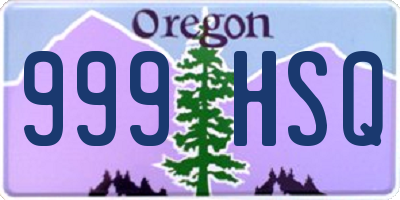 OR license plate 999HSQ