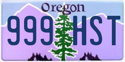 OR license plate 999HST