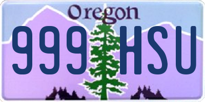 OR license plate 999HSU