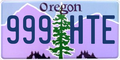 OR license plate 999HTE