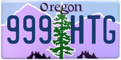 OR license plate 999HTG