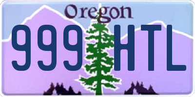 OR license plate 999HTL