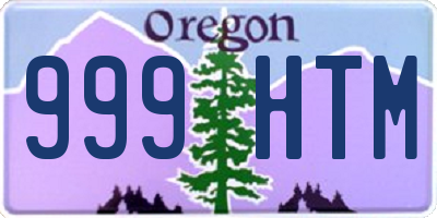 OR license plate 999HTM