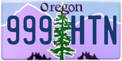 OR license plate 999HTN