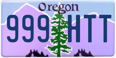 OR license plate 999HTT