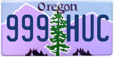 OR license plate 999HUC