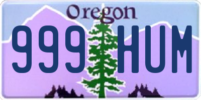 OR license plate 999HUM