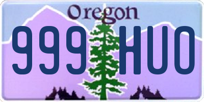 OR license plate 999HUO