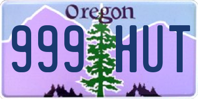 OR license plate 999HUT