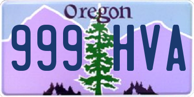 OR license plate 999HVA