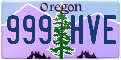 OR license plate 999HVE