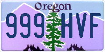 OR license plate 999HVF