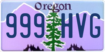 OR license plate 999HVG