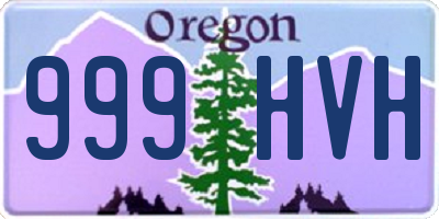 OR license plate 999HVH