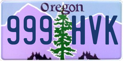 OR license plate 999HVK