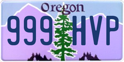 OR license plate 999HVP