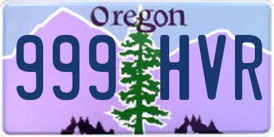 OR license plate 999HVR