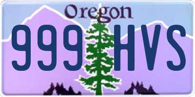 OR license plate 999HVS