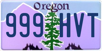 OR license plate 999HVT