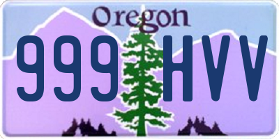 OR license plate 999HVV