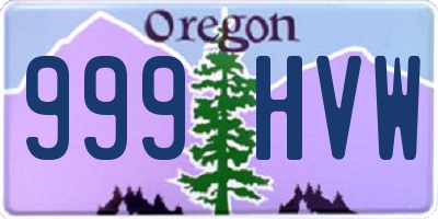 OR license plate 999HVW