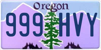 OR license plate 999HVY